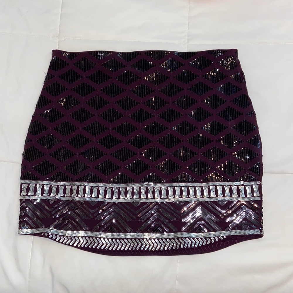 Express Sequin Mini Skirt